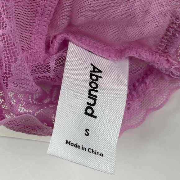Abound Bralette Womens Small Pink Purple Lace Bra Pullover NWT NEW - Picture 7 of 7